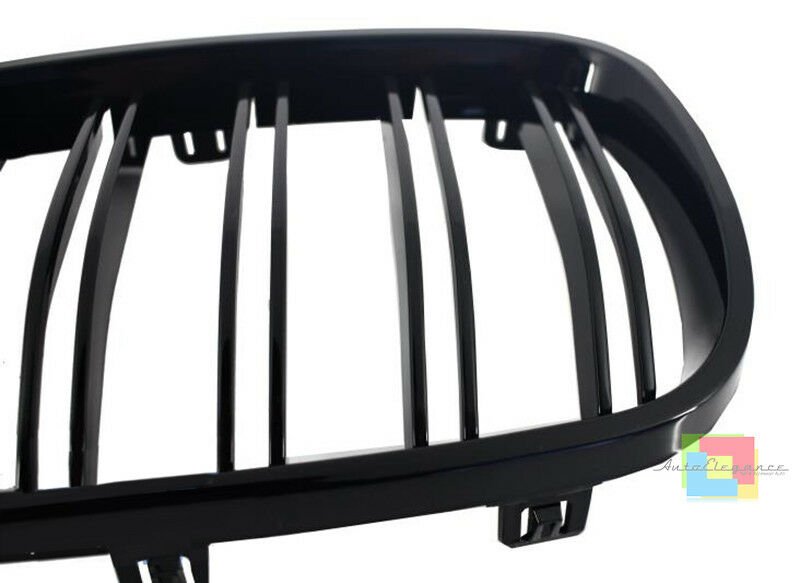 GRIGLIA ANTERIORE LOOK M PER BMW X3 E83 2007-2010 LCI LIFT NERA DOPPIA FASCIA .-