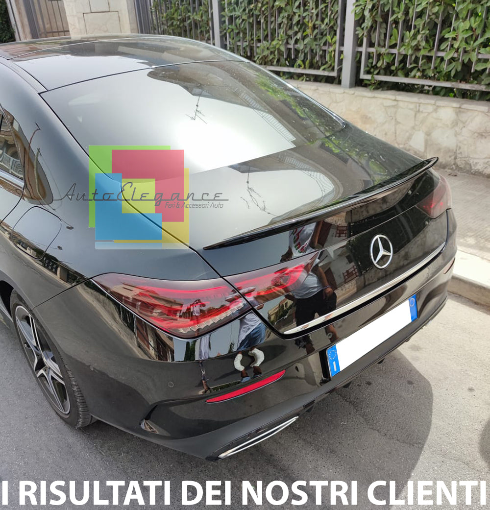 MERCEDES CLA COUPE W118 2018+ REAR BONNET SPOILER GLOSS BLACK ABS