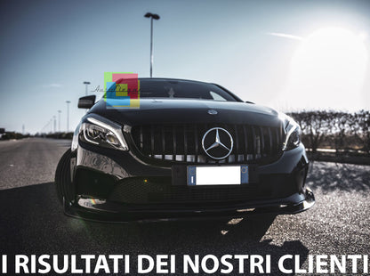 SPLITTER MERCEDES A W176 BLADE UNDER FRONT BUMPER ABS GLOSSY BLACK 0097