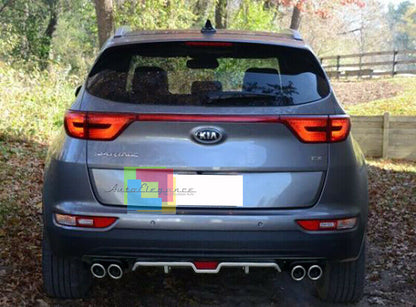 KIA SPORTAGE QL 2015+ REAR DIFFUSER UNDER BUMPER FOUR TIP ABS