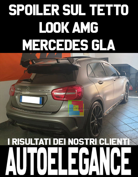 MERCEDES GLA X156 2013-2017 REAR SPOILER AMG LOOK ROOF ABS / PLASTIC BLACK