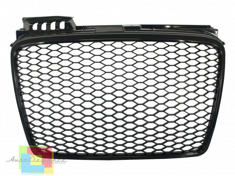 FRONT GRILLE GLOSS BLACK AUDI A4 B7 2004-2007 AVANT SEDAN RS4 CALANDRA