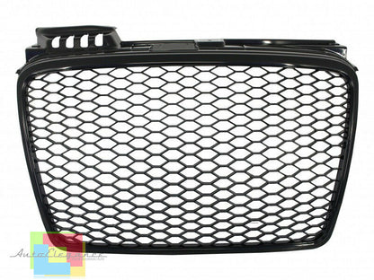 FRONT GRILLE GLOSS BLACK AUDI A4 B7 2004-2007 AVANT SEDAN RS4 CALANDRA