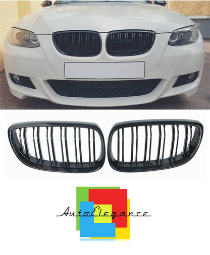 3 SERIES E92 E93 MUSTACHE GRILLE GLOSS BLACK LOOK M DOUBLE KIDNEY NEWS