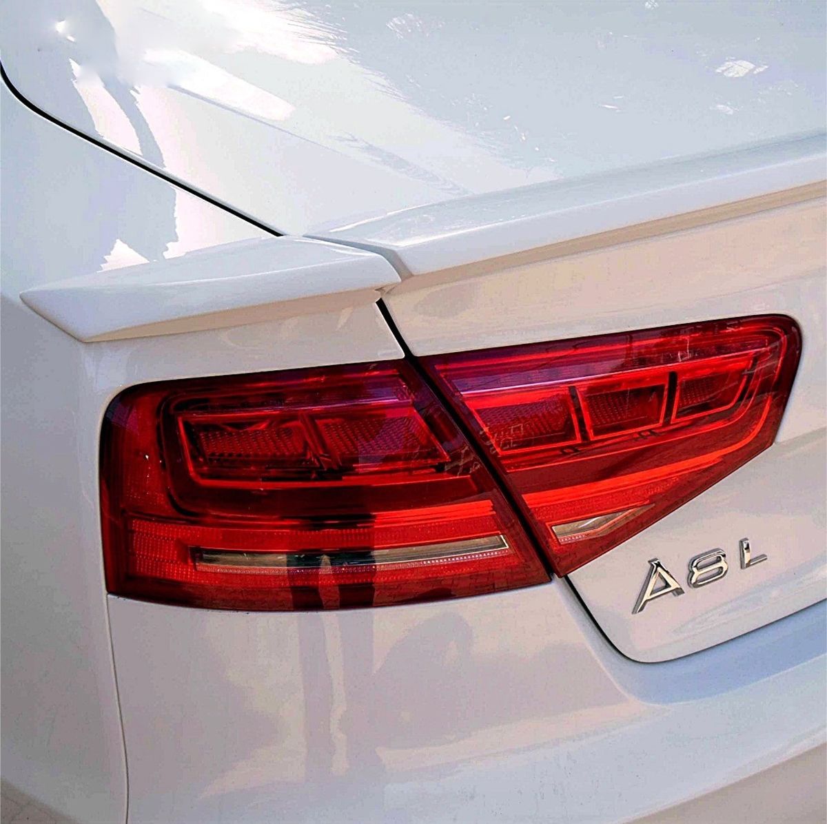 REAR BONNET SPOILER FOR AUDI A8 D4 2009-2014 TUNING LOOK