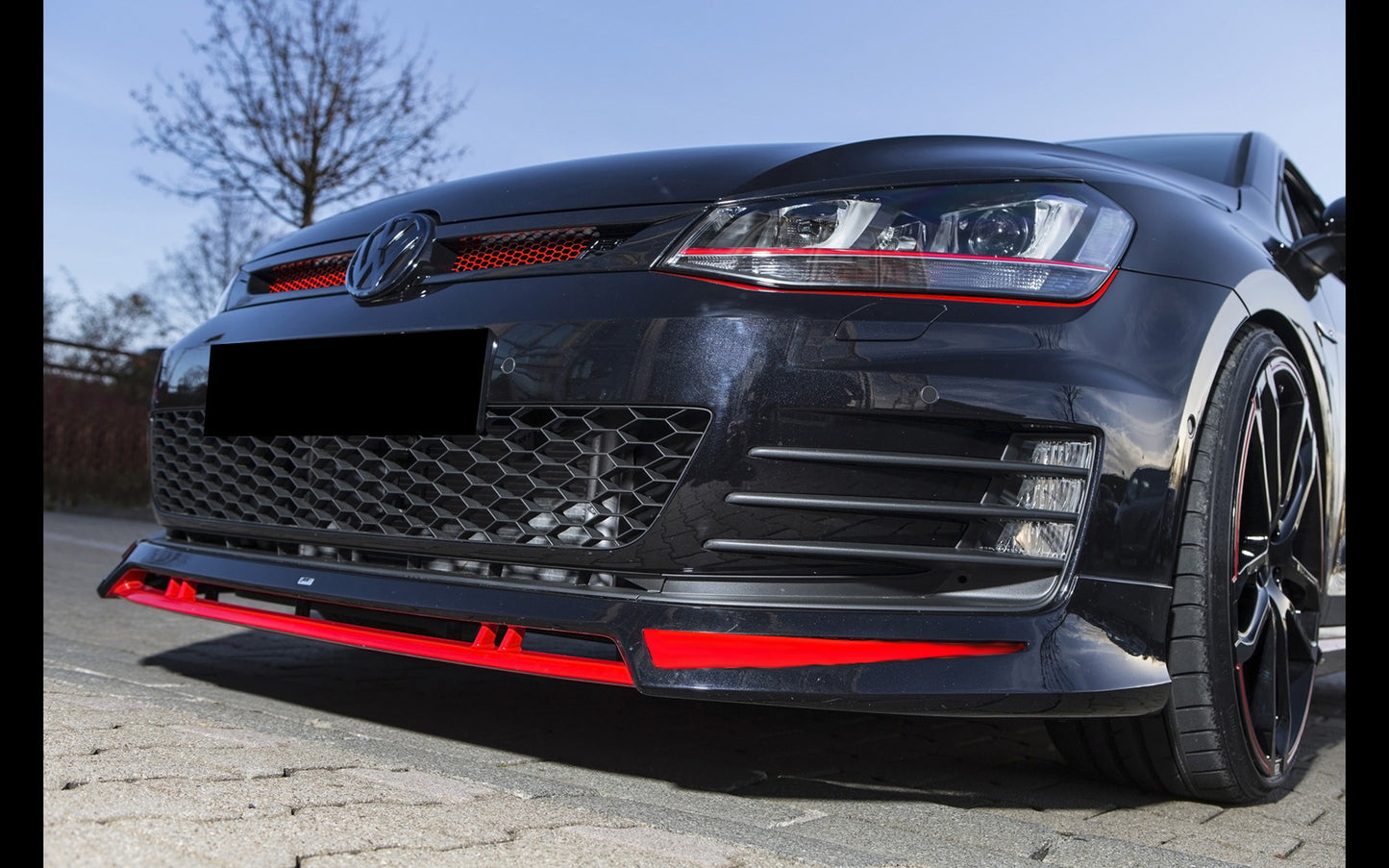 VW GOLF 7 MK7 2012-2016 FRONT SPOILER UNDER BUMPER SPORTS TUNING