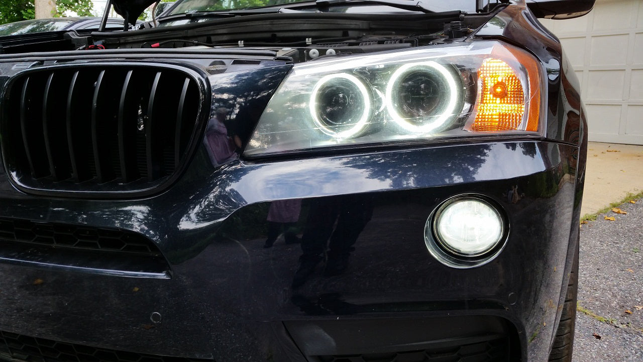 BMW X3 F25 COPPIA FARETTI FENDINEBBIA FULL LED 6000K BIANCO CAMBUS NO AVARIA AUTOELEGANCERICAMBI