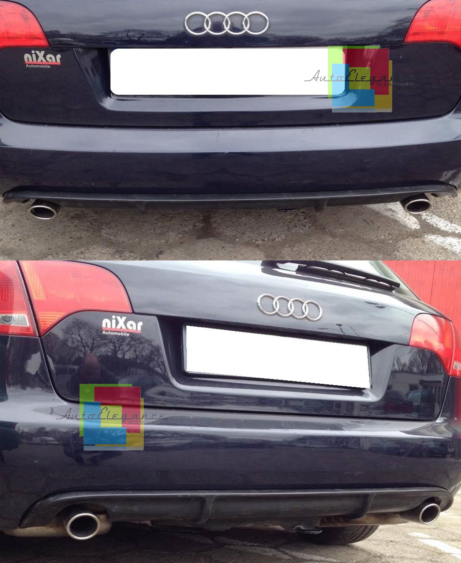 AUDI A4 B7 2004-2007 AVANT POSTERIORE SOTTO PARAURTI LOOK RS6 S6 AUTOELEGANCERICAMBI