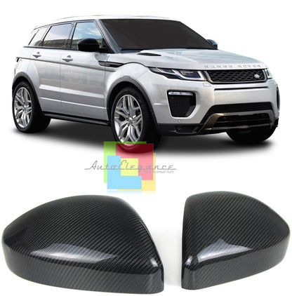 CALOTTE SPECCHIETTI per RANGE ROVER EVOQUE SPECCHI CARBON LOOK adesive