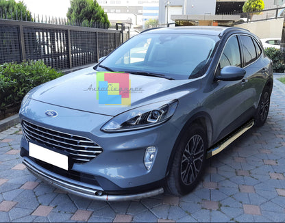 FORD KUGA III 2019+ PEDANE SOTTOPORTA LATERALI IN ALLUMINIO CROMO