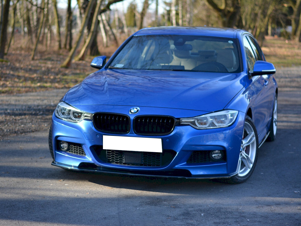 SPLITTER BMW SERIES 3 F30 F31 M UNDER FRONT BUMPER ABS GLOSSY BLACK BLADE