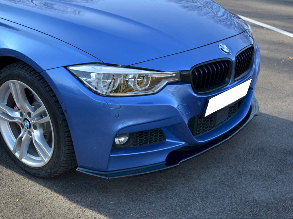 SPLITTER BMW SERIES 3 F30 F31 M UNDER FRONT BUMPER ABS GLOSSY BLACK BLADE