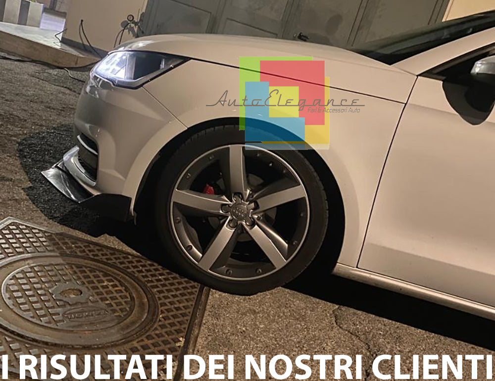 SPLITTER AUDI A1 2010-2018 LAMA SOTTO PARAURTI ANTERIORE IN ABS LOOK R