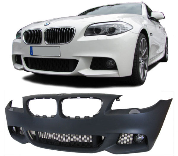 PARAURTI ANTERIORE + FENDINEBBIA BMW SERIE 5 F10 F11 2010-2014 LOOK M SPORT ABS