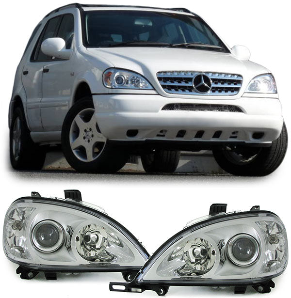HEADLIGHTS MERCEDES ML W163 1998 - 2001 + LED HIGH BEAM LOW BEAM KIT