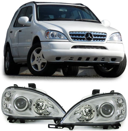 HEADLIGHTS MERCEDES ML W163 1998 - 2001 + LED HIGH BEAM LOW BEAM KIT