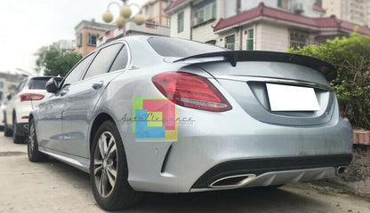 MERCEDES CLASSE C W205 2013 AL 2018 SPOILER POSTERIORE COFANO GTS NERO LUCIDO