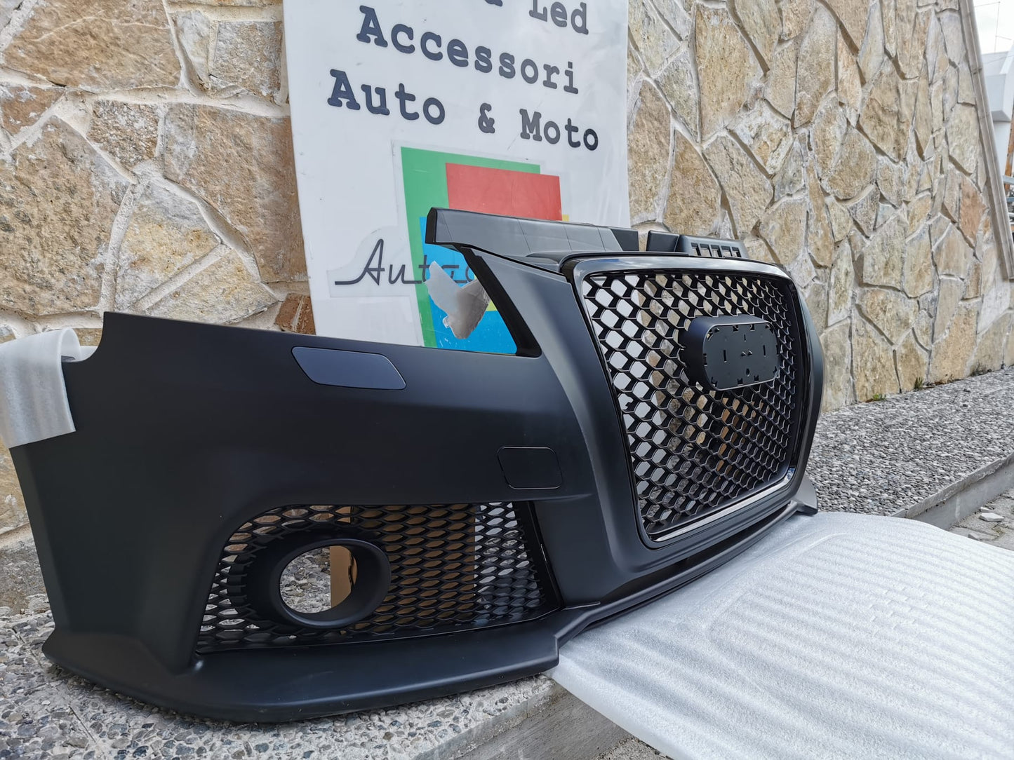 SPORT FRONT BUMPER AUDI A3 8P 2008-2013 LIFT LOOK RS3 HONEYCOMB ABS