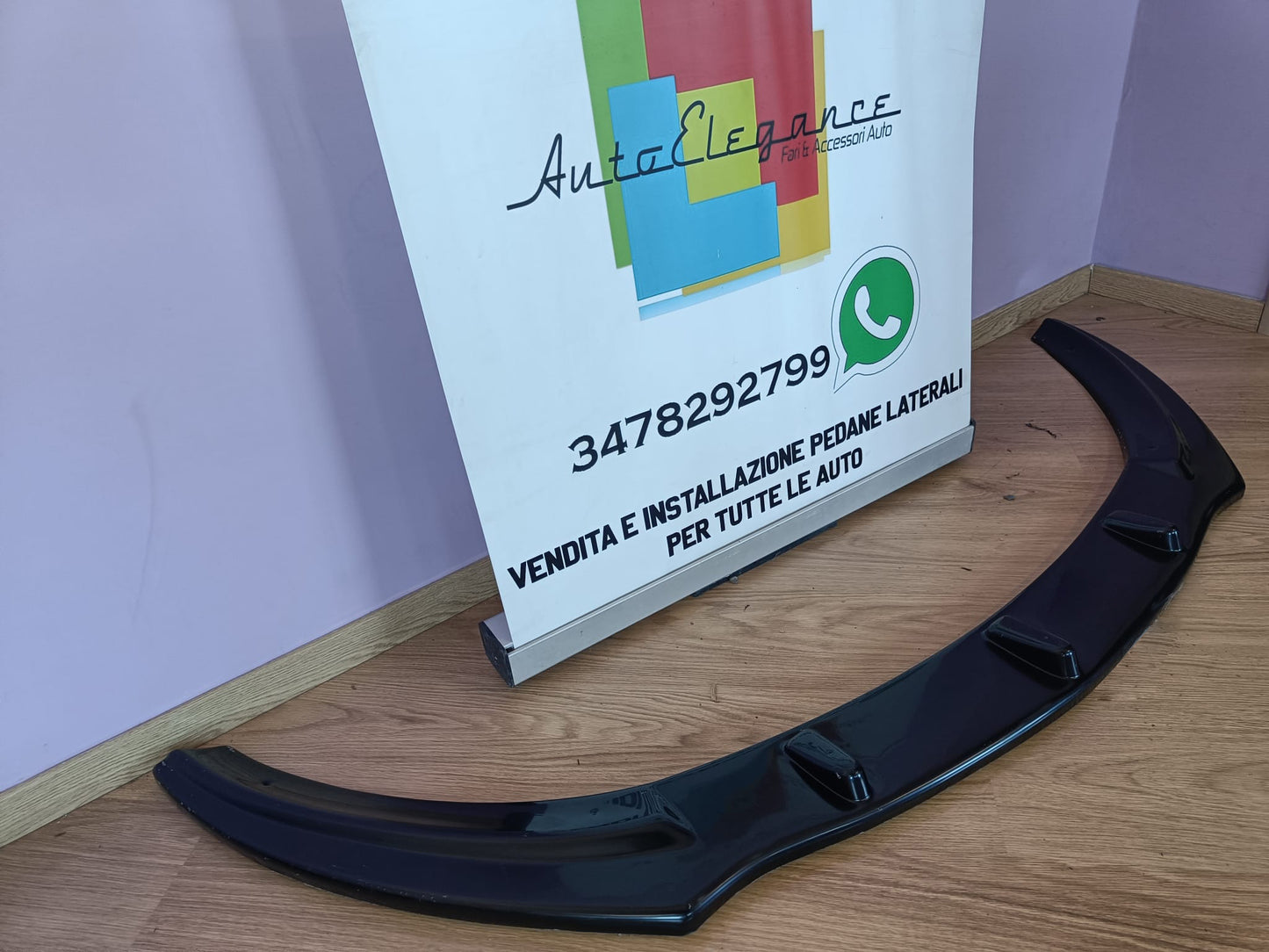 UNDER FRONT BUMPER OPEL ASTRA J GTC ABS GLOSSY BLACK SPLITTER 0205