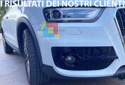 BLACK FOG LIGHT GRILLS AUDI Q3 2012-2015 IN ABS