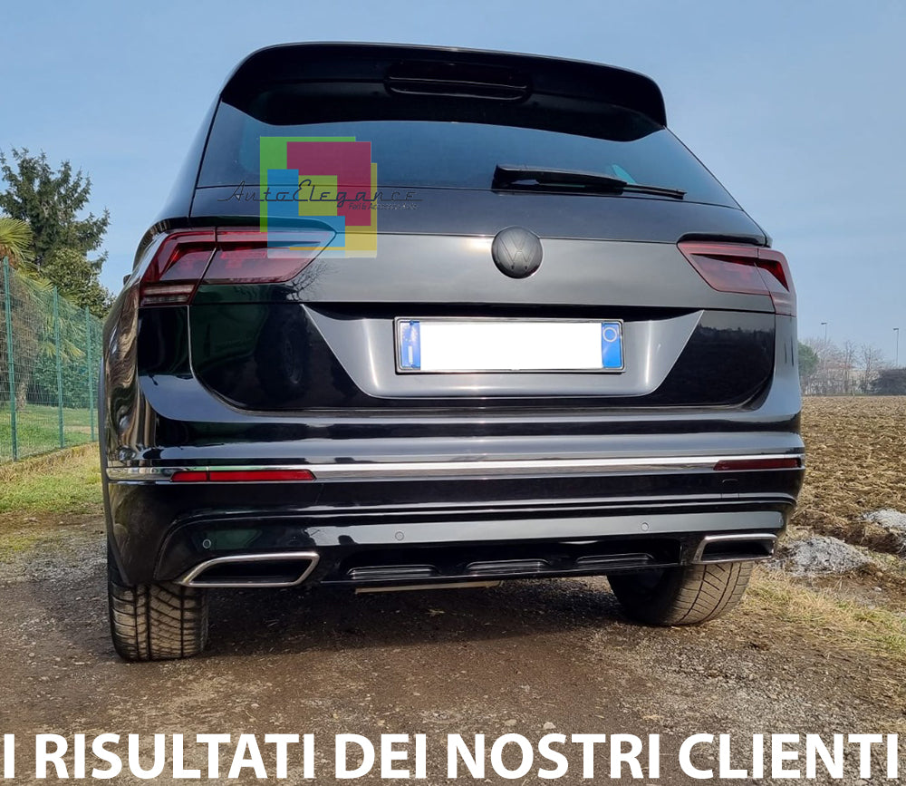 VW TIGUAN II 2016+ REAR BUMPER DIFFUSER RLINE LOOK IN ABS