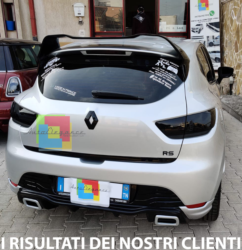 RENAULT CLIO 4 IV 2012-2019 DIFFUSORE POSTERIORE DESIGN RS ABS NERO LUCIDO 0032