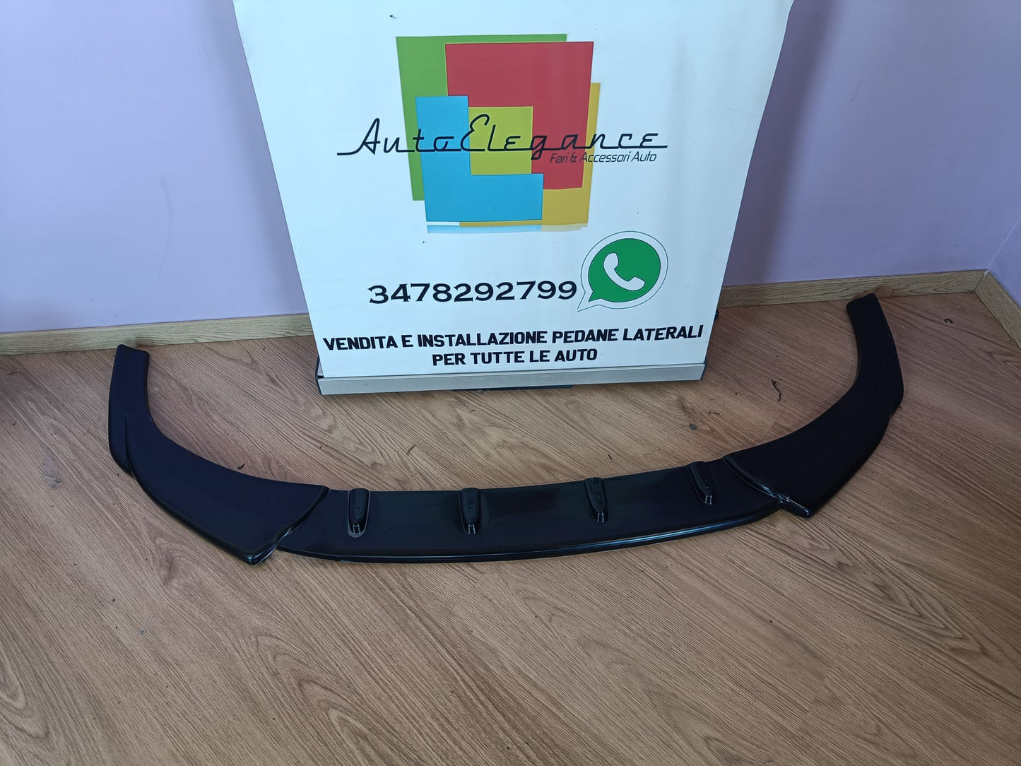 FRONT BUMPER UNDER HYUNDAI I30 N MK3 2017+ ABS GLOSS BLACK SPLITTER 0207