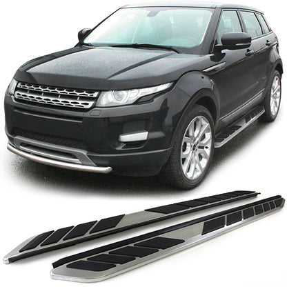 PEDANE LATERALI RANGE ROVER EVOQUE 2011+ SOTTOPORTA IN ALLUMINIO / ABS