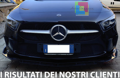 MERCEDES A-CLASS W177 STANDARD FRONT BUMPER SPLITTER BLACK AMG