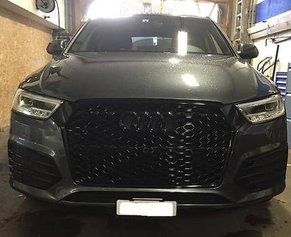 GRIGLIA ANTERIORE AUDI Q3 2016+ CALANDRA RSQ3 BORDO NERO NIDO D'APE