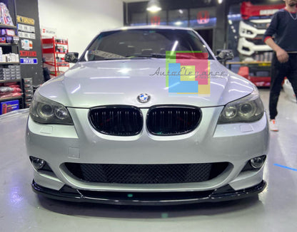 🔝FRONT SPLITTER SUITABLE FOR BMW 5 SERIES E60 E61 M TECH ABS BLACK BLADE🔝