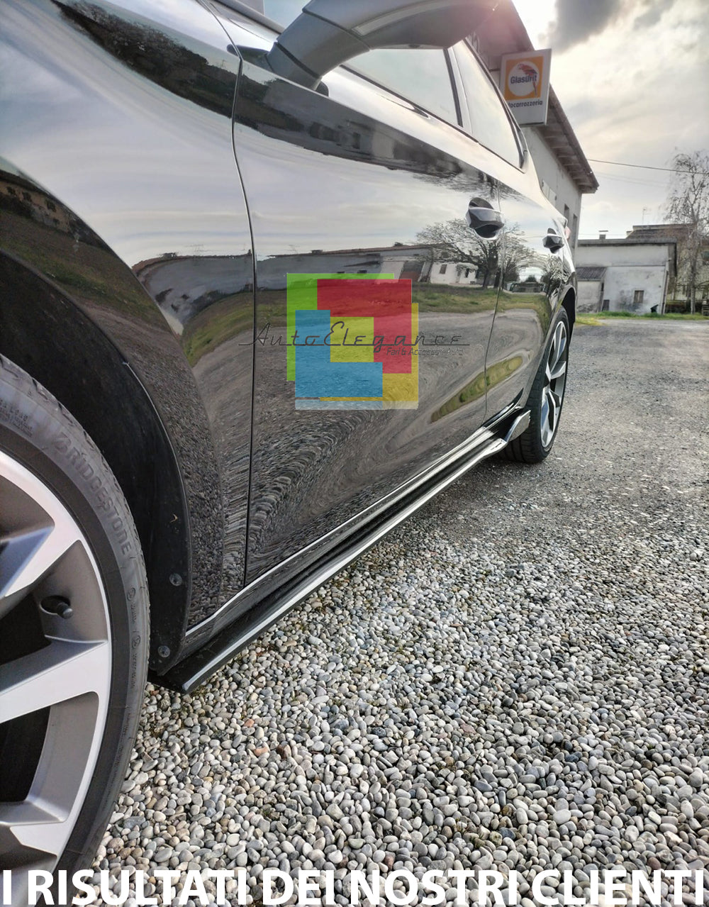 LAME SEAT LEON KL 2019+ SPLITTER SOTTO MINIGONNE LATERALI ABS NERO LUCIDO 0036