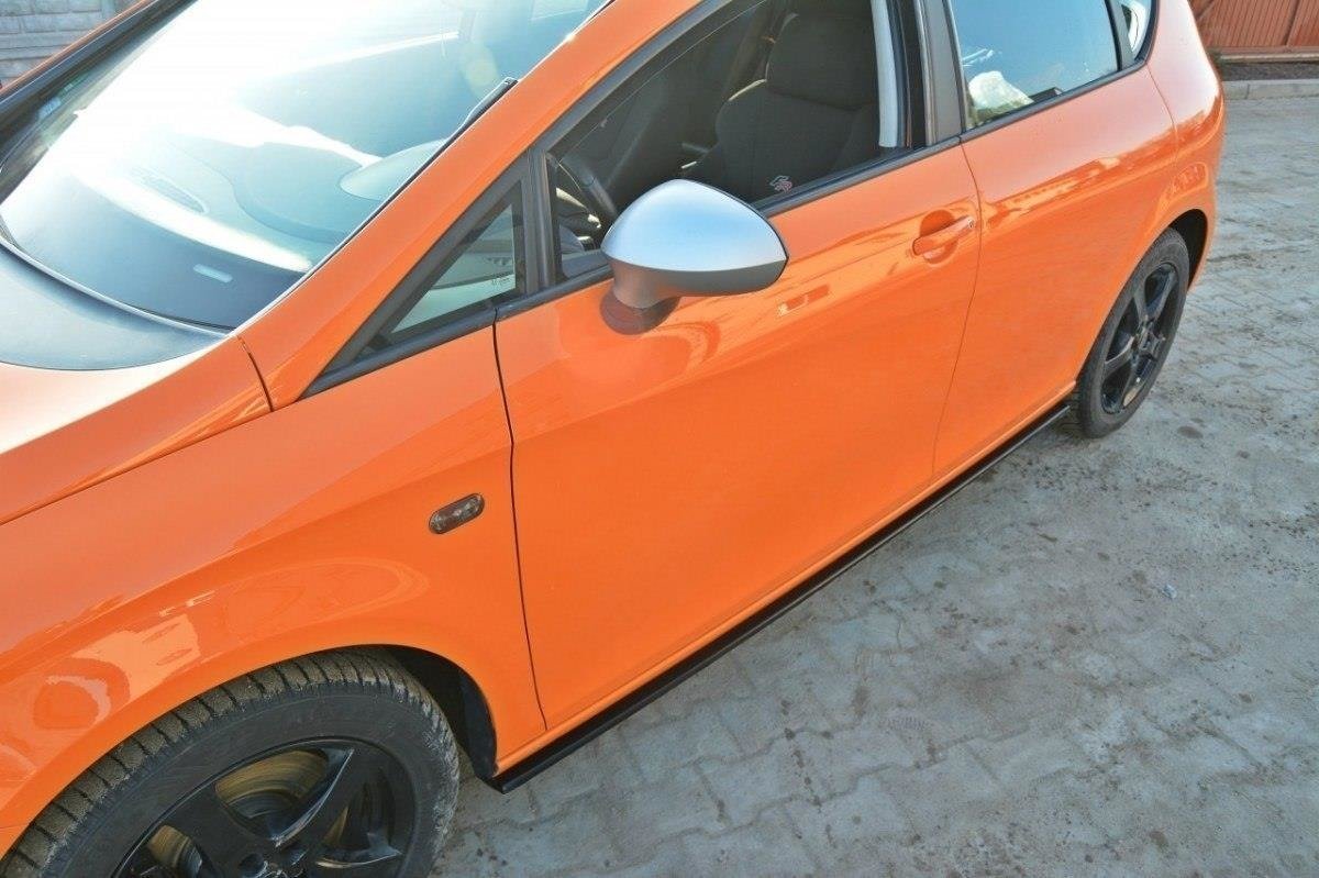 SEAT LEON 1P1 2005-2012 SPLITTER UNDER SIDE SKIRTS ABS GLOSS BLACK 0070