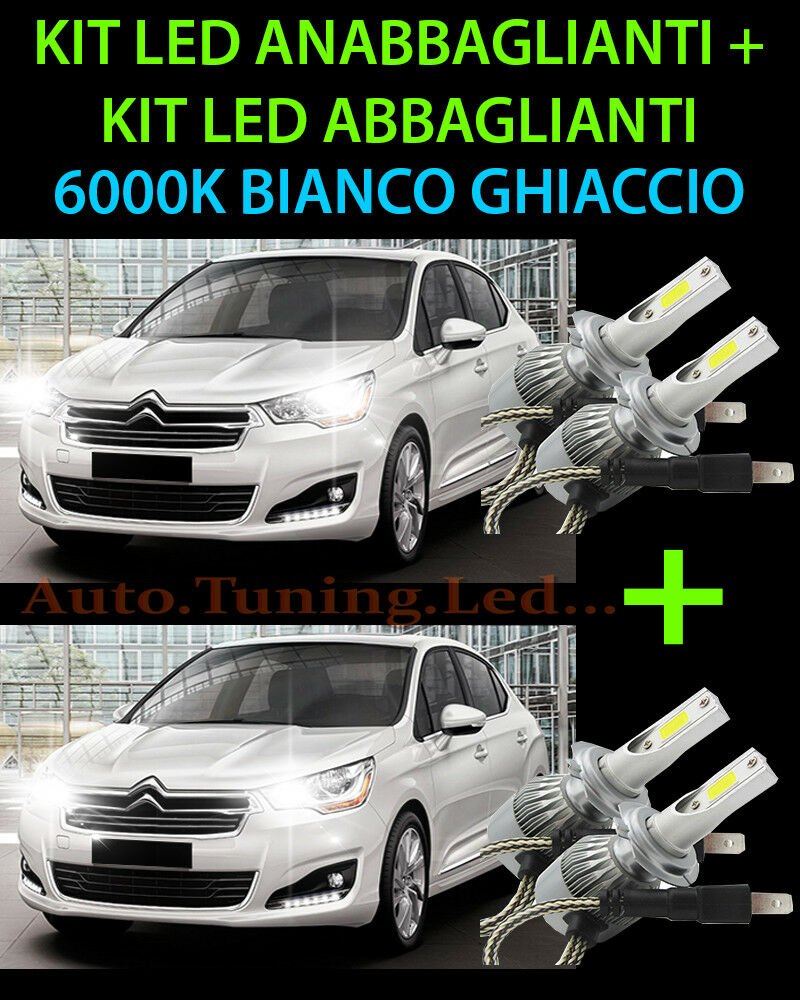 KIT LED LAMPADE ABBAGLIANTI & ANABBAGLIANTI PER CITROEN C4 2009-2014 -.