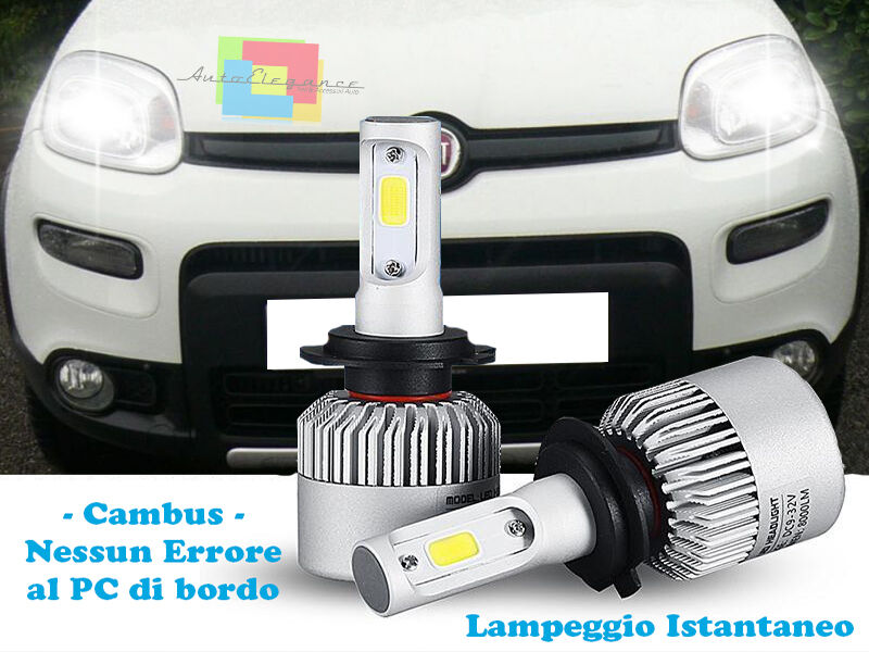 LAMPADE ABBAGLIANTI ANABBAGLIANTI LED FIAT PANDA 2012+ ISTANTANEO 6000K CREE