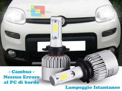 LAMPADE ABBAGLIANTI ANABBAGLIANTI LED FIAT PANDA 2012+ ISTANTANEO 6000K CREE