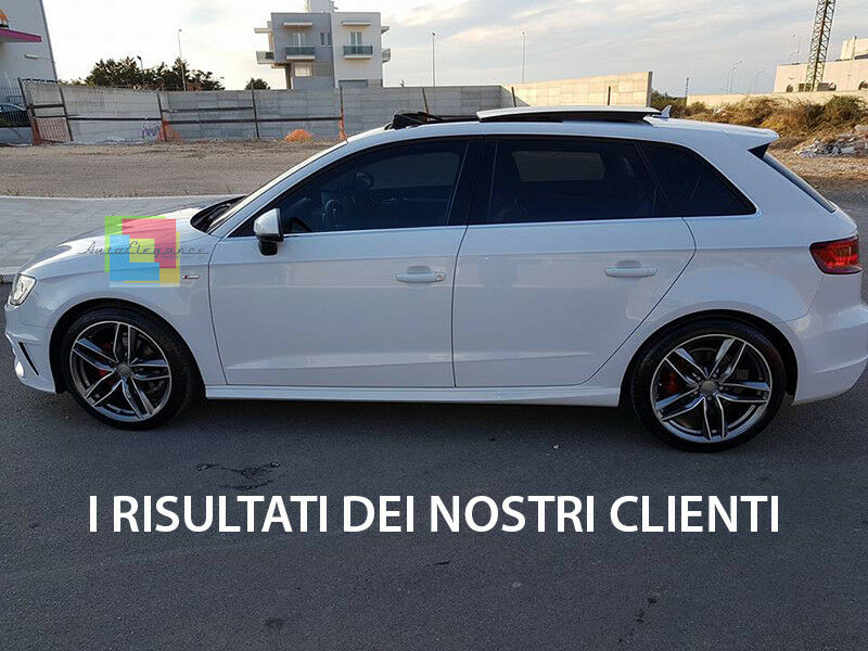 MINIGONNE LATERALI SOTTO PORTA LOOK S-LINE - AUDI A3 8V SPORTBACK 2012+ 5 PORTE