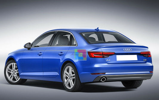 AUDI A4 B9 8W DAL 2015+ TERMINALE DI SCARICO SINGOLO CROMATO ACCIAIO INOX AUTOELEGANCERICAMBI