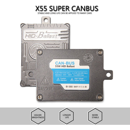 KIT XENON H7 55W CANBUS NO ERRORE FIAT 500 2007 IN POI 6000K TOP QUALITA'