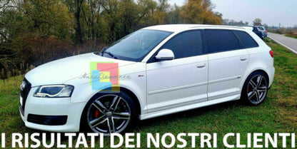 SIDE SKIRTS AUDI A3 8P 2005-2012 SPORTBACK LOOK SLINE UNDER DOOR ABS 