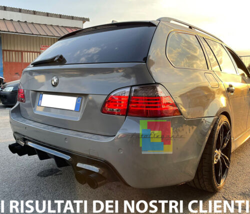 DIFFUSORE M5 TUNING LOOK BMW SERIE 5 E60 E61 03-07 NERO LUCIDO