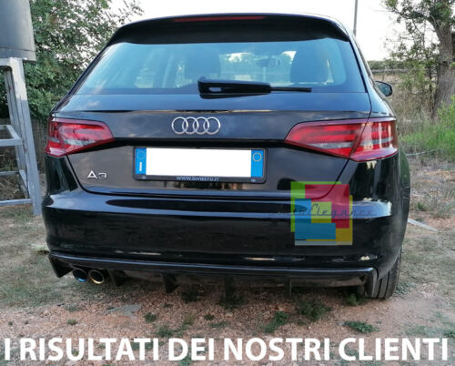 AUDI A3 8V SPORTBACK 2012-2016 SOTTO PARAURTI DIFFUSORE RS3 S3 ABS NERO -B- AUTOELEGANCERICAMBI