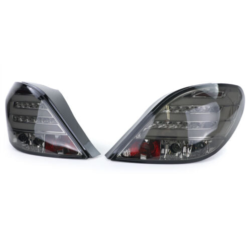 LED Rear Lights Lightbar Clear Glass Black for Peugeot 207 from 06