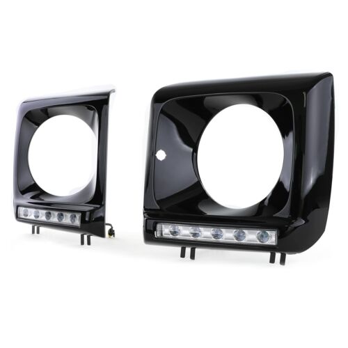 Coprifaro nero lucido con luci di marcia diurna a LED per Mercedes G W463 AUTOELEGANCERICAMBI