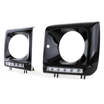 Coprifaro nero lucido con luci di marcia diurna a LED per Mercedes G W463 AUTOELEGANCERICAMBI