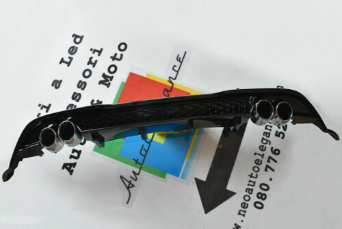 VW GOLF 7.5 2017- REAR DIFFUSER UNDER BUMPER FOUR TIP ABS BLACK