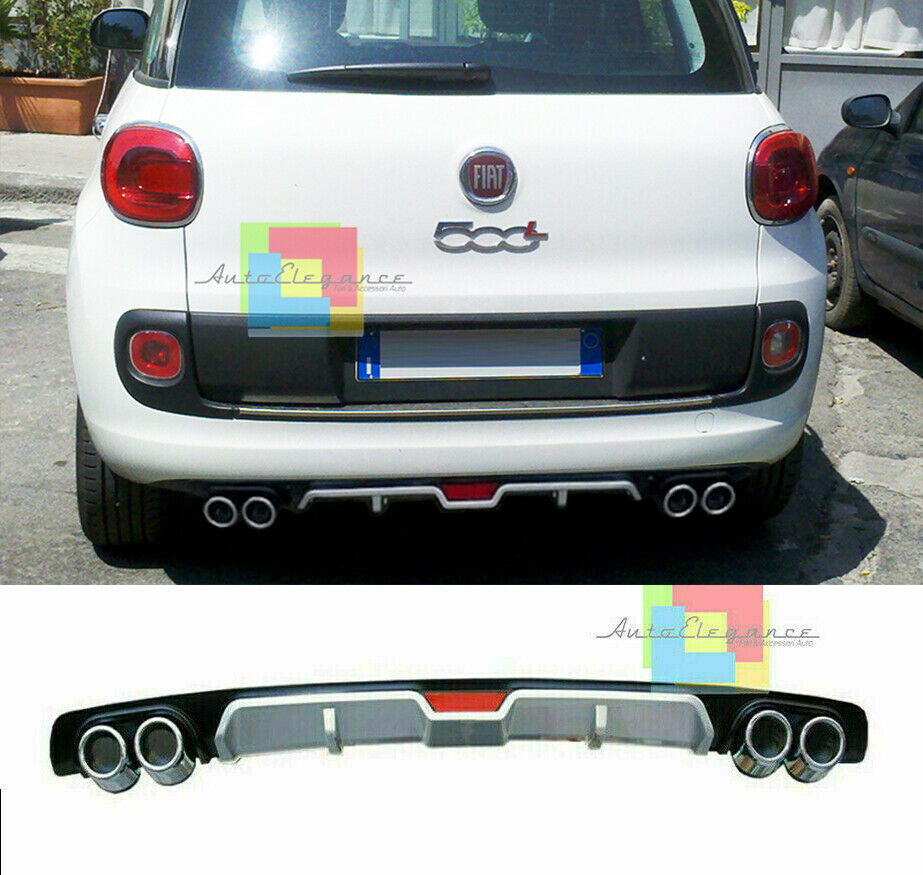 FIAT 500L DIFFUSORE POSTERIORE SOTTO PARAURTI QUATTRO TERMINALI ABS