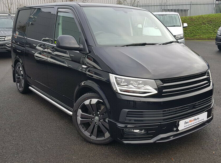 GRIGLIA ANTERIORE VW T6 TRANSPORTER 2015 AL 2019 CALANDRA NERA RLINE NO LOGO