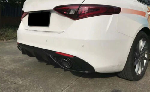 UNDER BUMPER ALFA ROMEO GIULIA REAR DIFFUSER WITH SINGLE TIP ABS 