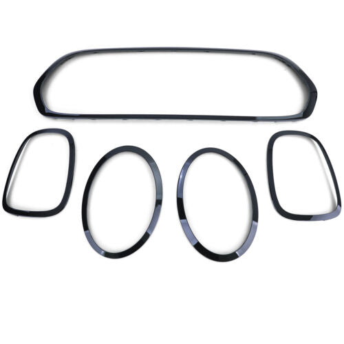 Fari Fanali Posteriori Griglia Telaio Nero Lucido per Mini F55 F56 F57